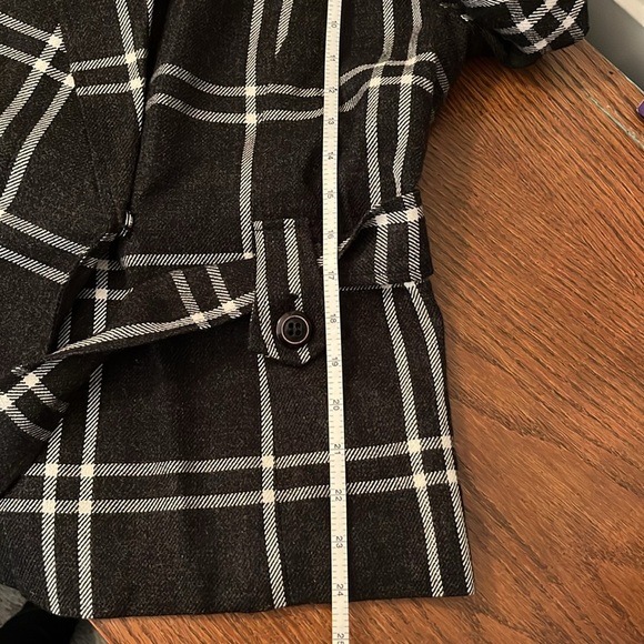 Bandolino acrylic and wool plaid belted jacket women’s 16 - Picture 10 of 11
